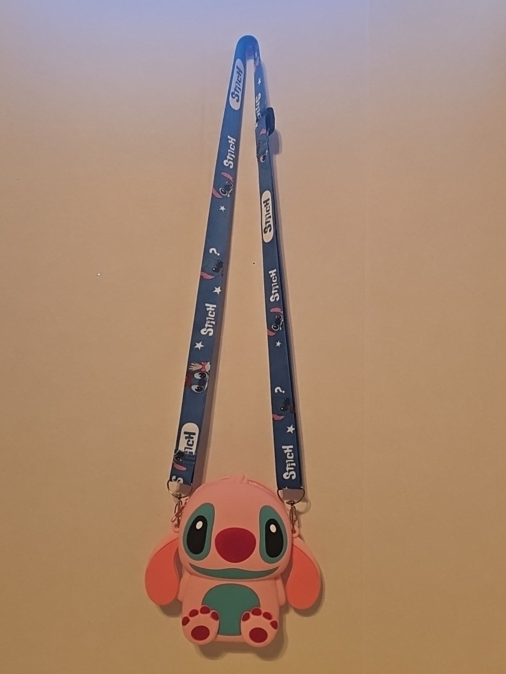 Stitch Pink Silicone Crossbody Bag for Kids - Character Shoulder Purse